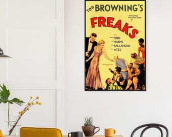 Freaks Movie Poster | 1932 Cult Horror Print | Vintage Circus Film