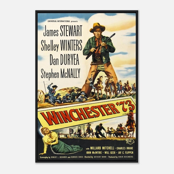 Winchester '73 Poster | 1950 James Stewart Western Print | Vintage