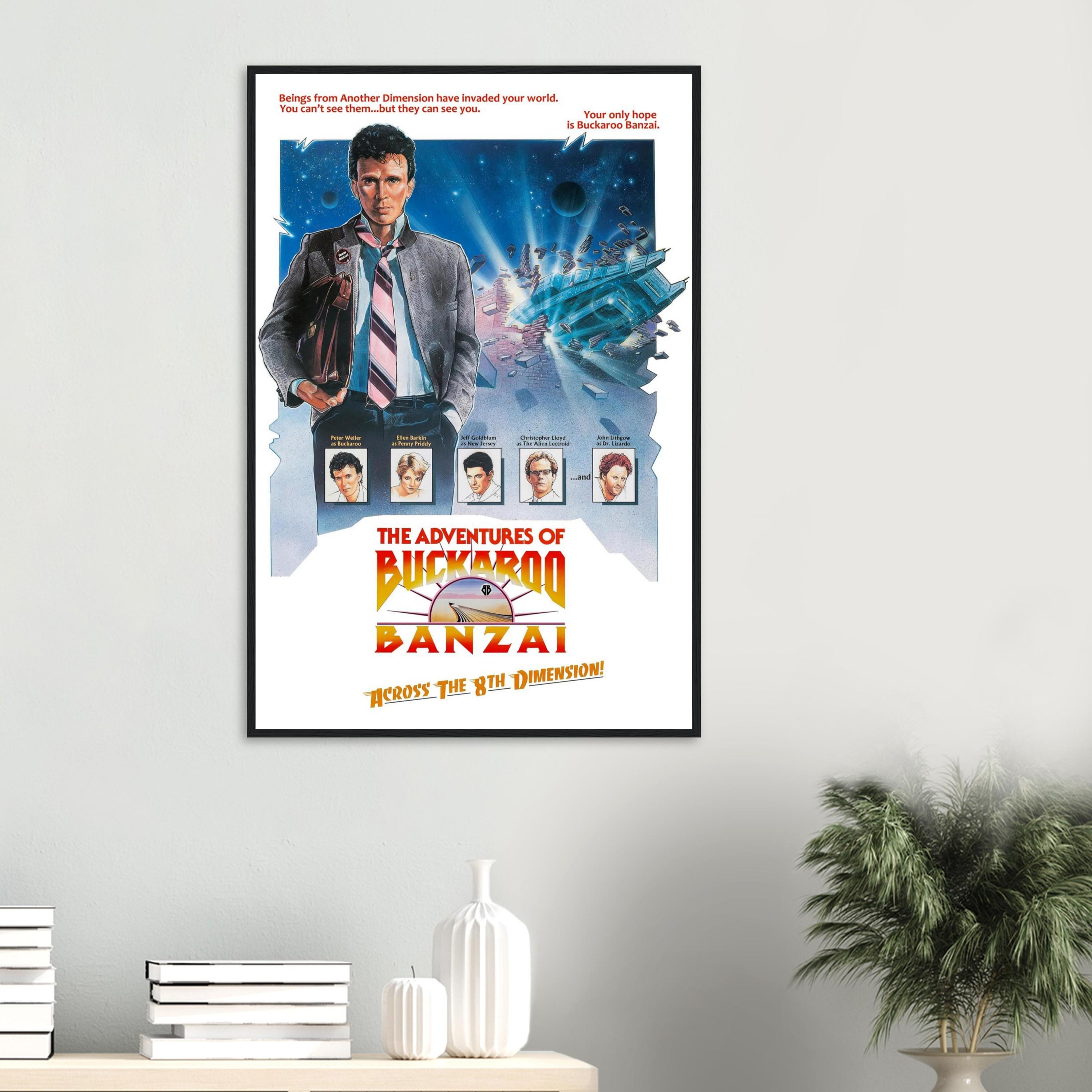 Buckaroo Banzai Poster | 80s Cult Movie Print | Retro Sci-fi Wall
