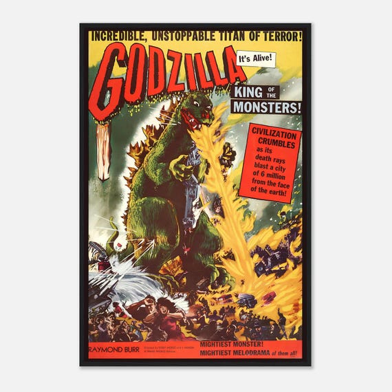 Godzilla King of the Monsters Poster – 1956 American Vintage Sci