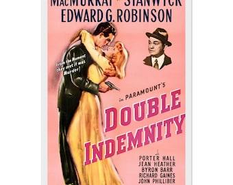 Poster del film La fiamma del peccato - Stampa del film noir del 1944 - Classica arte murale di Hollywood