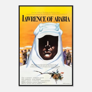 Lawrence of Arabia 1962 Poster | Classic Movie Print | Vintage Film Wall Art | Digital Download