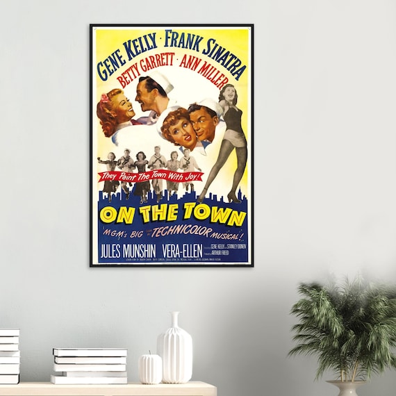 On the Town Poster | 1949 Gene Kelly & Frank Sinatra Musical