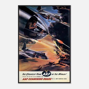 U.S. Army Air Forces Recruiting Poster – WWII 1944 Vintage Military Art Print | Digital Download