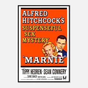 Marnie (1964) Classic Movie Poster – Alfred Hitchcock Vintage Film Print
