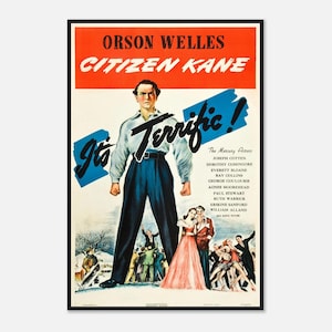 Citizen Kane Poster | 1941 Orson Welles Print | Vintage Classic Film Wall Art | Digital Download