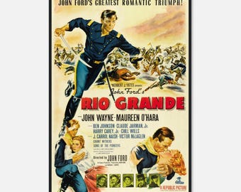 リオ・ブラボー ポスター リオ・ブラボー (1959) ジョン・ウェイン カルト西部劇映画ポスター