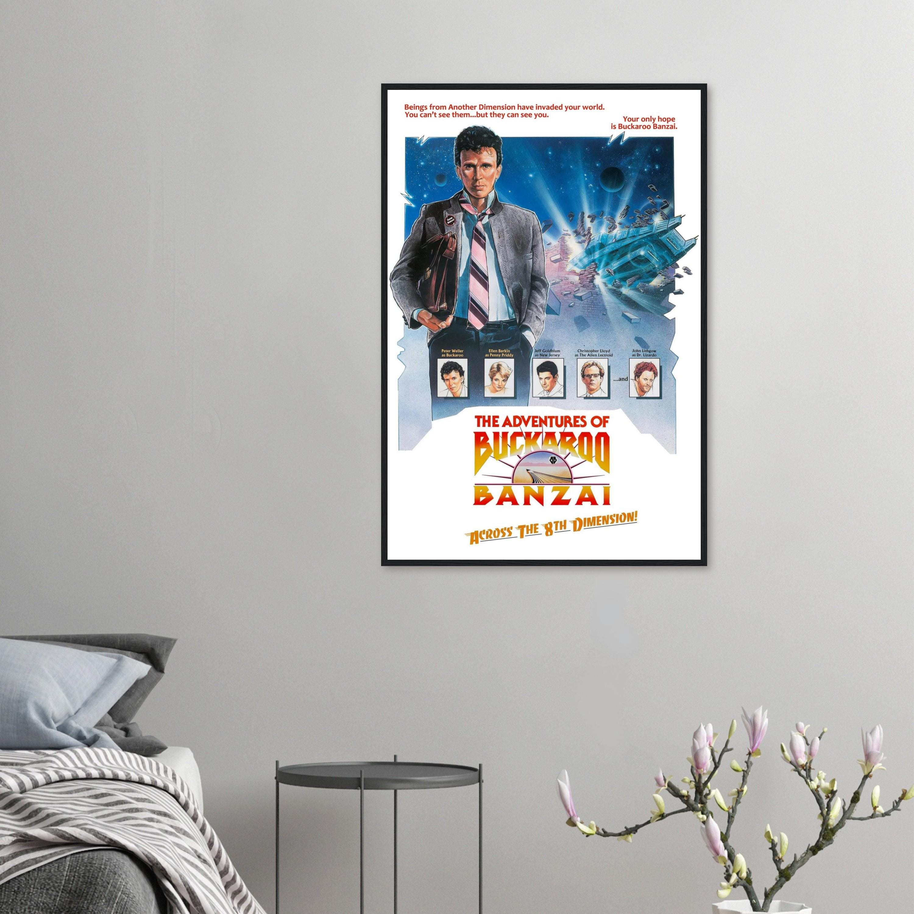Buckaroo Banzai Poster | 80s Cult Movie Print | Retro Sci-fi Wall