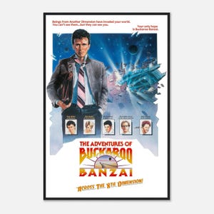 Buckaroo Banzai Poster | 80s Cult Movie Print | Retro Sci-Fi Wall Art
