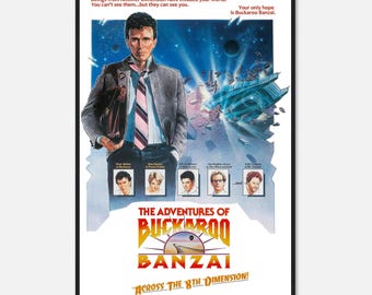 Buckaroo Banzai Poster | 80er Jahre Kultfilm Druck | Retro Sci-Fi Wandkunst