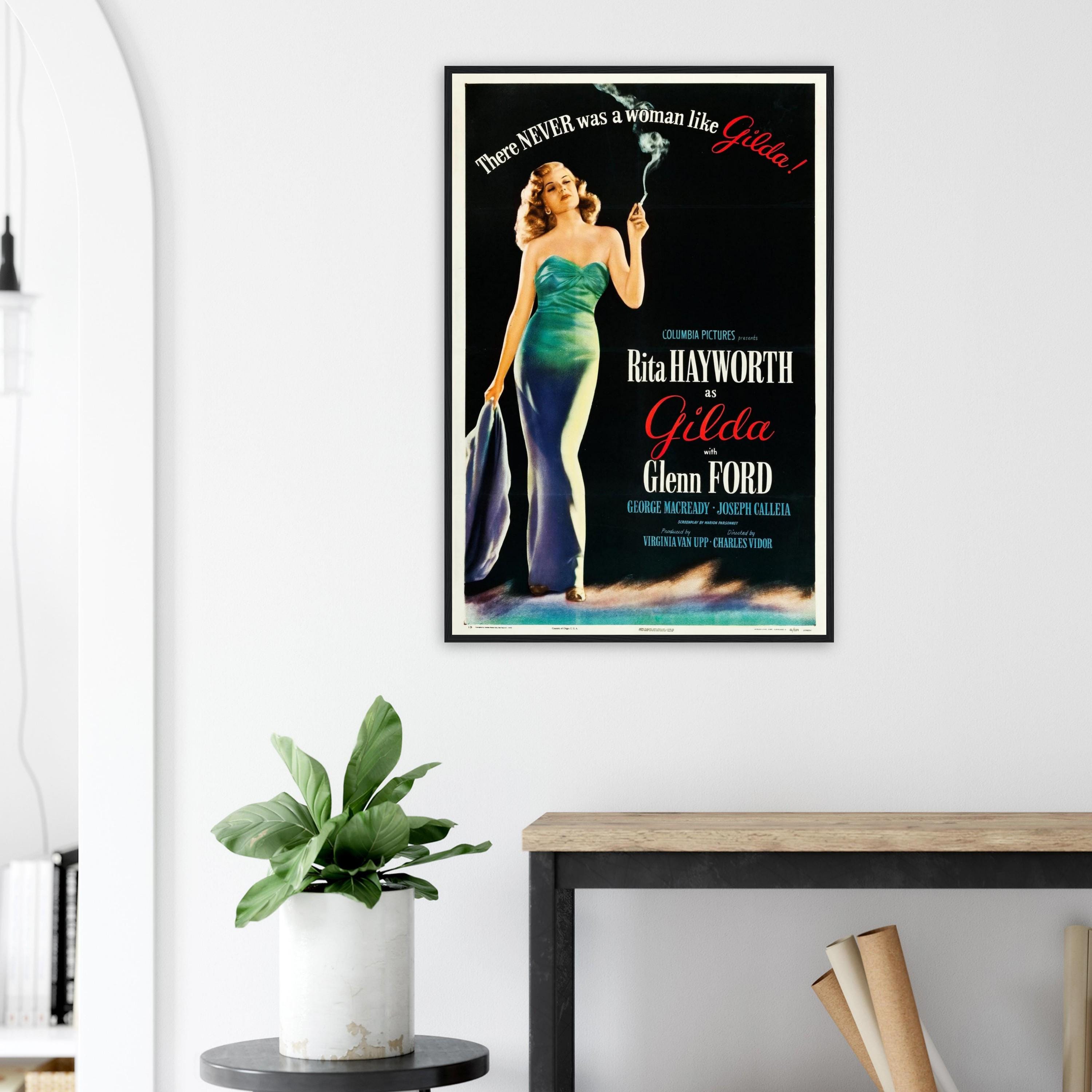Gilda Poster | 1946 Rita Hayworth Film Noir Print | Vintage