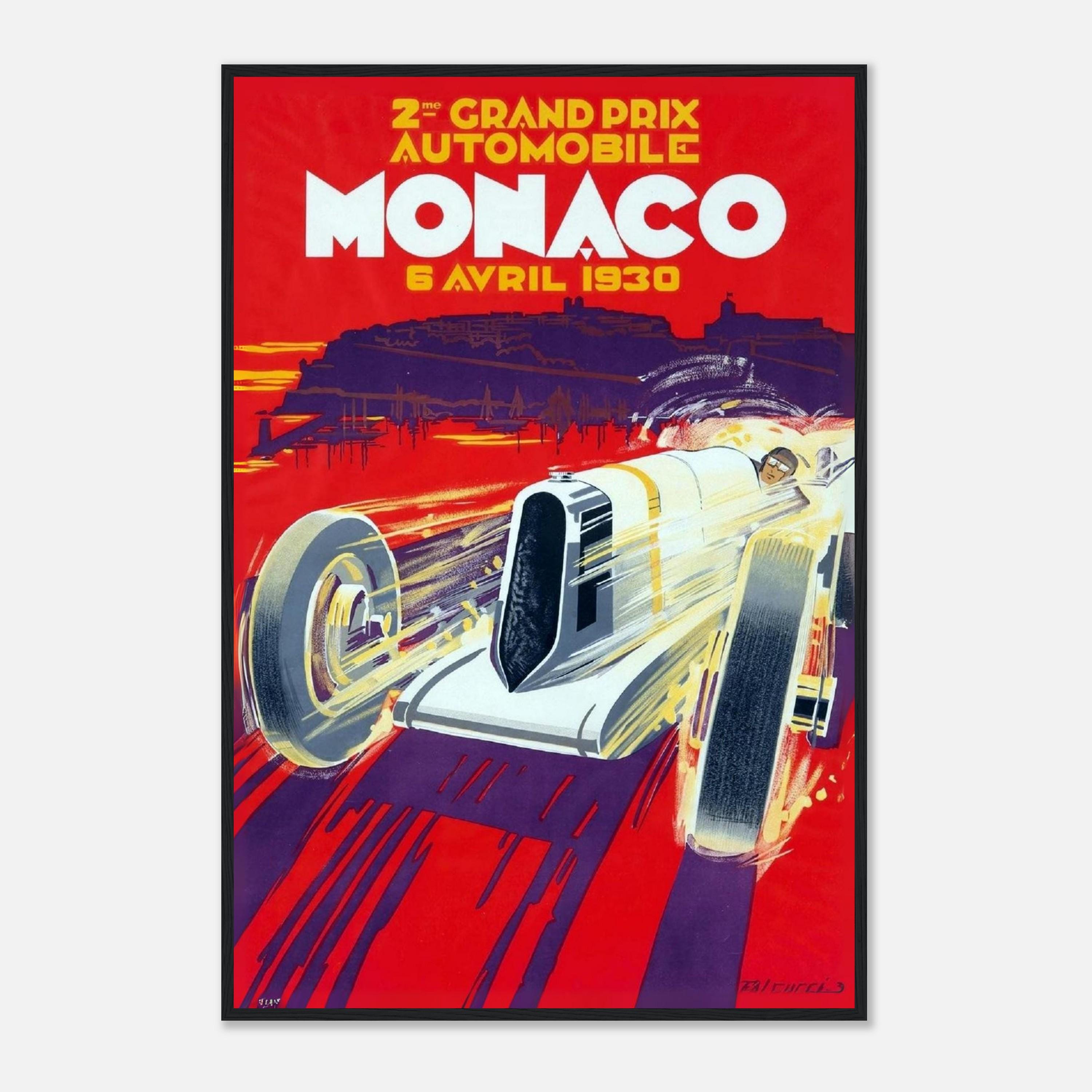Monaco Grand Prix 1930 Poster | Vintage Racing Print | Classic