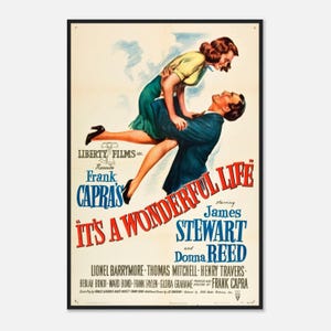 It’s a Wonderful Life Poster – Classic Christmas Movie Wall Art – Vintage Film Print - Digital Download