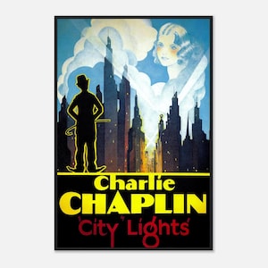 City Lights Poster | Charlie Chaplin 1931 Druck | Vintage Stummfilm Kunst | Digitaler Download