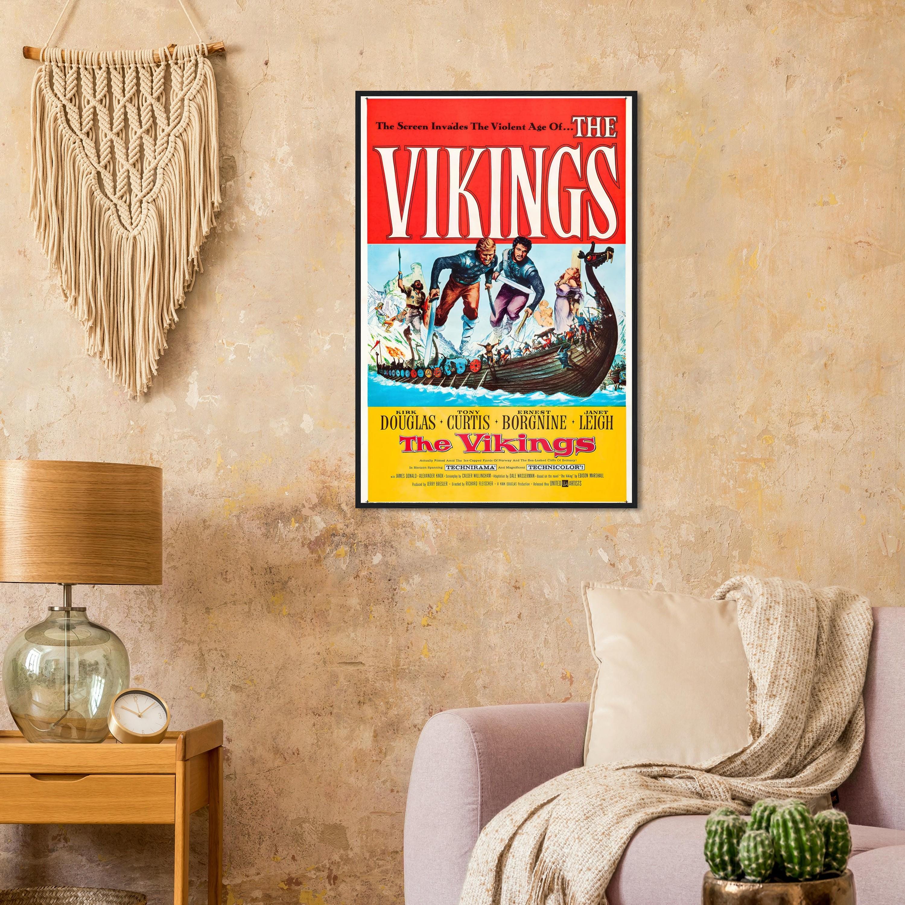 Décoration Murale Film FILM THE VIKINGS Rnxz-POSTER HQ 40x60cm D'une AFFICHE CINéMA Poster Film The Vikings