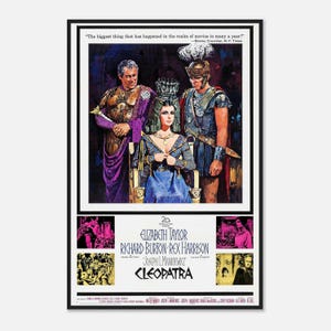 【クレオパトラ】レトロ映画 ポスター　エリザベス・テーラー クレオパトラ（1963年）ポスター アメリカの壮大な歴史ドラマ