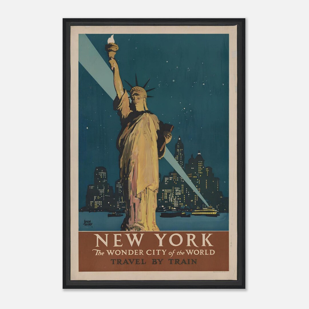 1927 New York City Travel Poster – Vintage NYC Wall Art Print - Etsy
