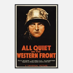 All Quiet on the Western Front Poster | 1930 Kriegsfilm Druck | Vintage Antikriegsfilm Wandkunst