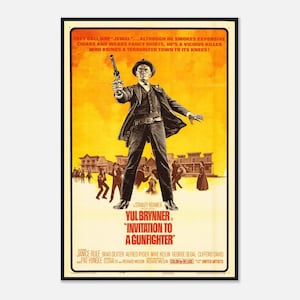 Invitation to a Gunfighter Poster | 1964 Yul Brynner Western Print | Vintage Movie Wall Art | Digital Download