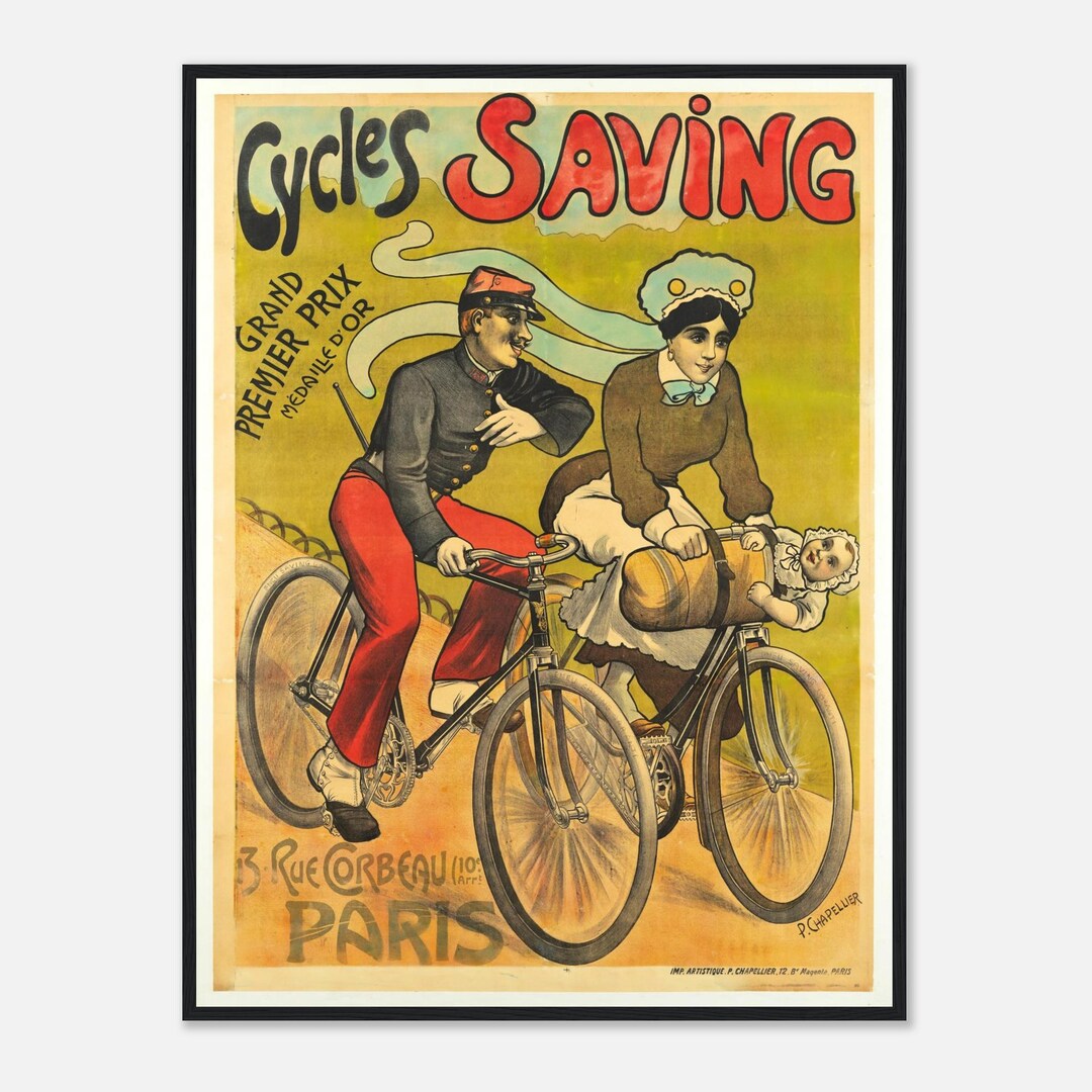 自転車節約ポスター | フランスの自転車広告（1900年頃） | アール