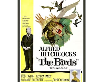 The Birds Movie Poster – Alfred Hitchcock Print – Classic Horror Wall Art – Vintage Film Decor
