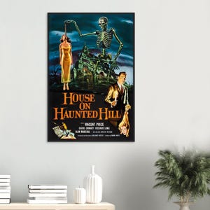 House on Haunted Hill Poster | Classic Horror Movie Print | 1959 Vincent Price Wall Art | Digital Download
