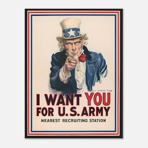 Ik wil jou voor het Amerikaanse leger poster – James Montgomery Flagg 1917 vintage WWI print | Digitale download