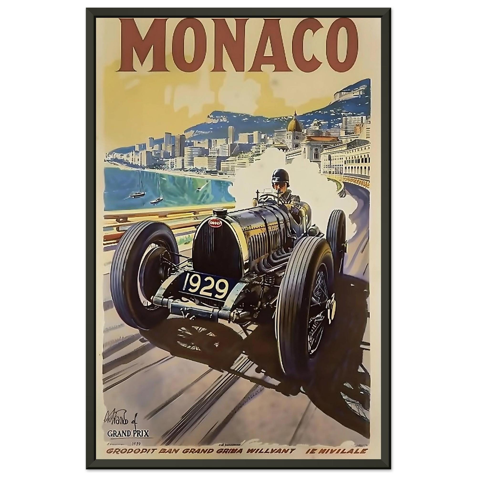 Monaco Grand Prix 1929 Poster | First Grand Prix Print | Vintage