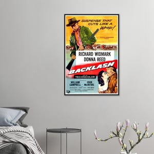 Backlash Movie Poster | 1950s Western Film Print | Retro Richard ...