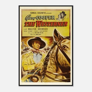 The Westerner Movie Poster – Gary Cooper Classic Western Print – 1940 Vintage Film Art - Digital Download