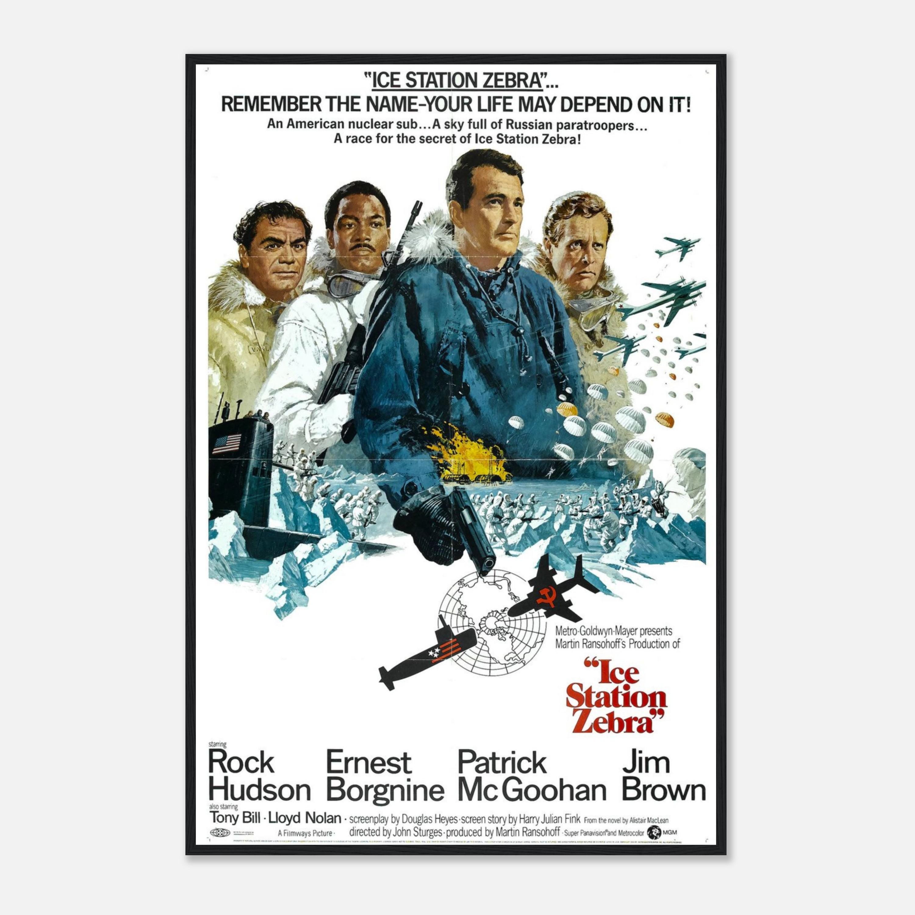 Ice Station Zebra Poster – 1968 Cold War Movie Print – Vintage