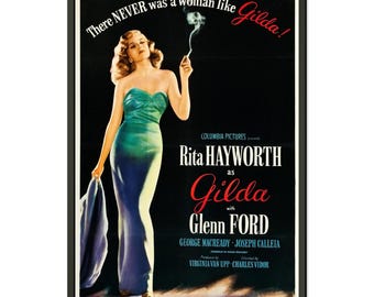 Gilda Poster | 1946 Rita Hayworth Film Noir Print | Vintage