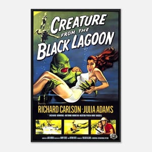 Creature from the Black Lagoon Movie Poster – 1954 Classic Monster Print – Vintage Horror Wall Art