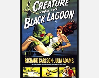 Creature from the Black Lagoon Movie Poster – 1954 Classic Monster Print – Vintage Horror Wall Art