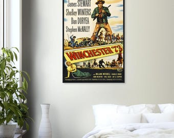 Winchester '73 Poster | 1950 James Stewart Western Print | Vintage