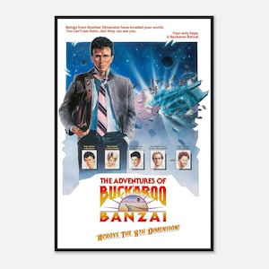 Buckaroo Banzai Poster | 80s Cult Movie Print | Retro Sci-Fi Wall Art - Digital Download