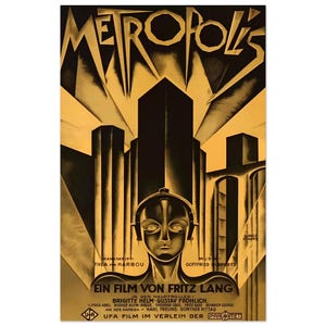 Metropolis Movie Poster – Fritz Lang Classic – Vintage Sci-Fi Wall Art
