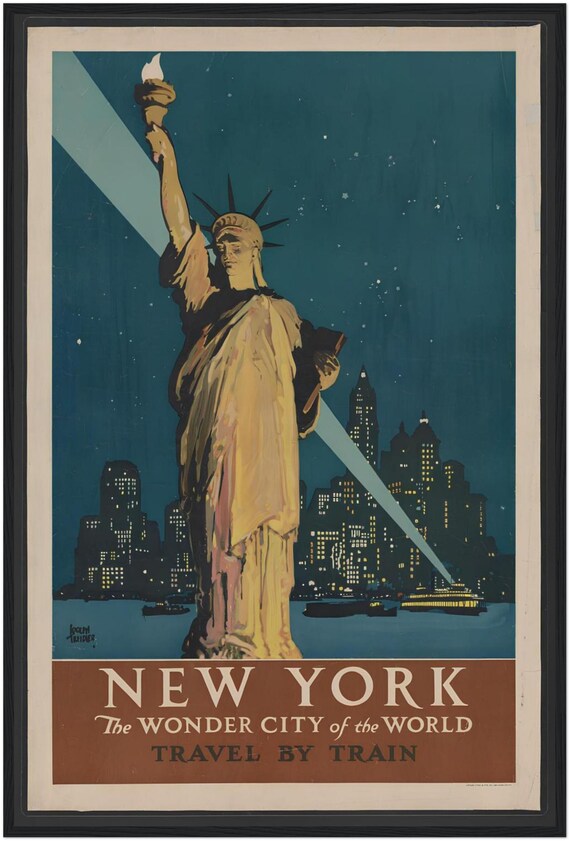 1927 New York City Travel Poster – Vintage NYC Wall Art Print