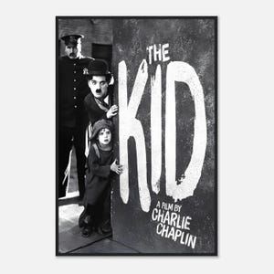 The Kid Charlie Chaplin-filmposter – Vintage stille filmmuurkunst