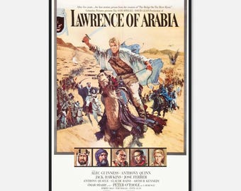 1962年 イギリスの壮大な歴史ドラマ アラビアのロレンス 映画ポスター