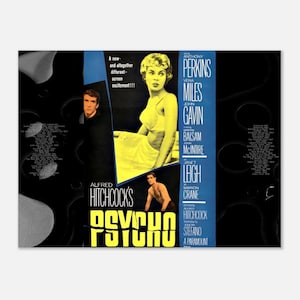 Psycho Movie Poster – Alfred Hitchcock Wall Art – 1960 Horror Film Print – Vintage Movie Decor