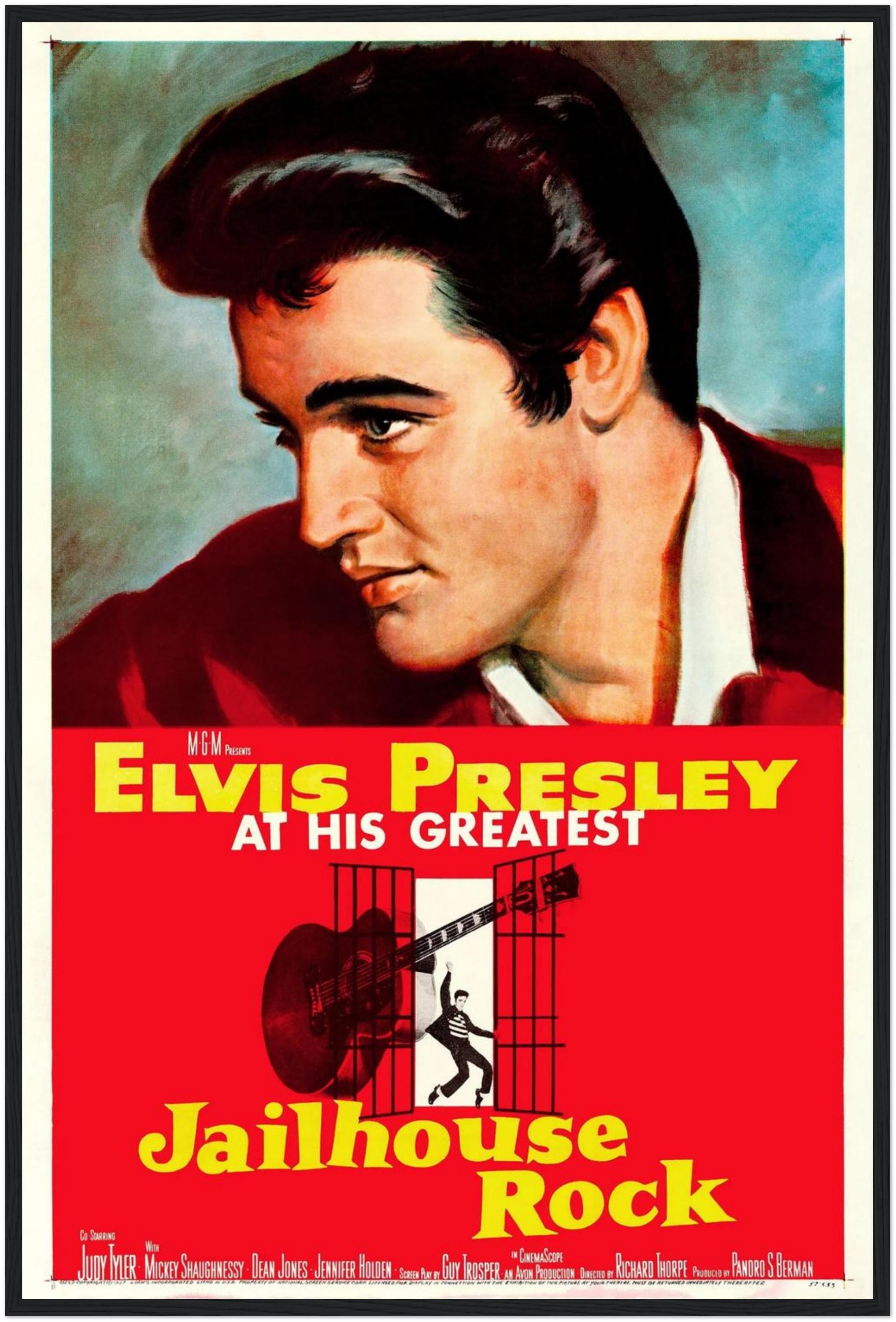 Jailhouse Rock Poster | 1957 Elvis Presley Print | Vintage Rock 'n