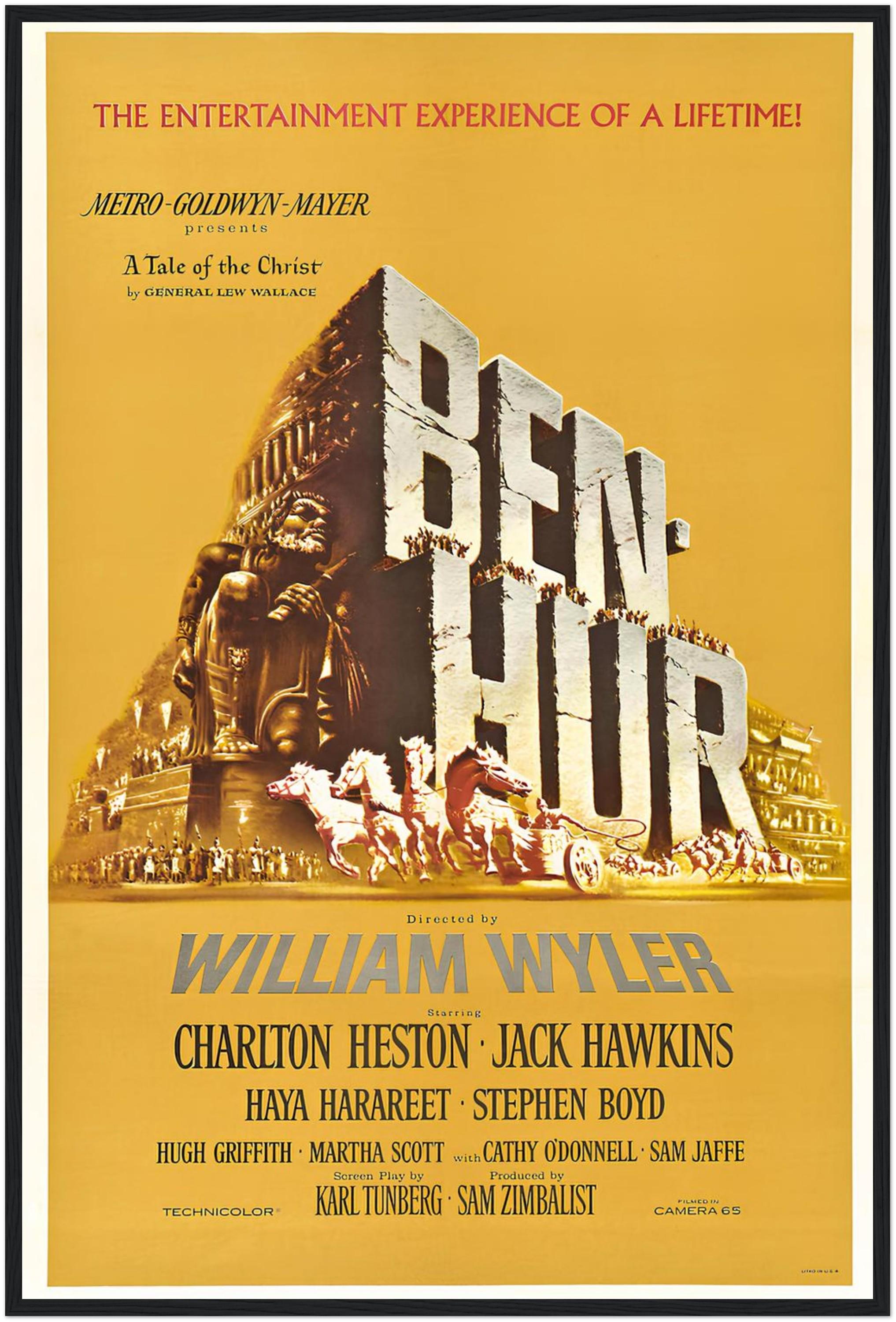 ベン・ハー ヴィンテージ映画ポスター – 1959年の傑作映画のウォール