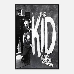 The Kid Charlie Chaplin-filmposter – vintage stille filmmuurkunst | Digitale download
