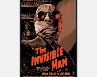 透明人間（1933年） - ヴィンテージ映画ポスター（61 x 91 cm） - Etsy
