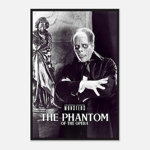 Phantom of the Opera 1925 Poster | Lon Chaney Vintage Horror Print | Classic Silent Film Wall Art 2 | Digital Download