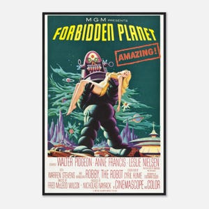 Forbidden Planet Filmposter – Retro Sci-Fi Wall Art – 1956 Kult-Klassiker
