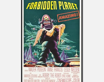 1956年の映画『禁断の惑星』ポスター：SFの古典 - Etsy 日本
