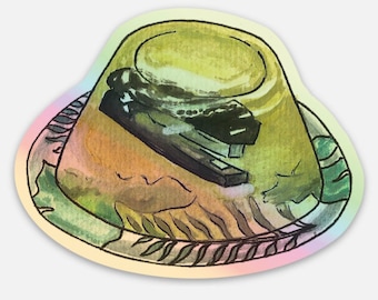 Stapler in Jell-O - Holographic Sticker - The Office - 3"x2"