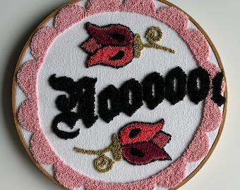Noooooo - Hex Sign - Punch Needle Wall Art